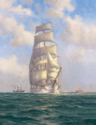 Barquentine Uljas, the first ship owned by John Nurminen